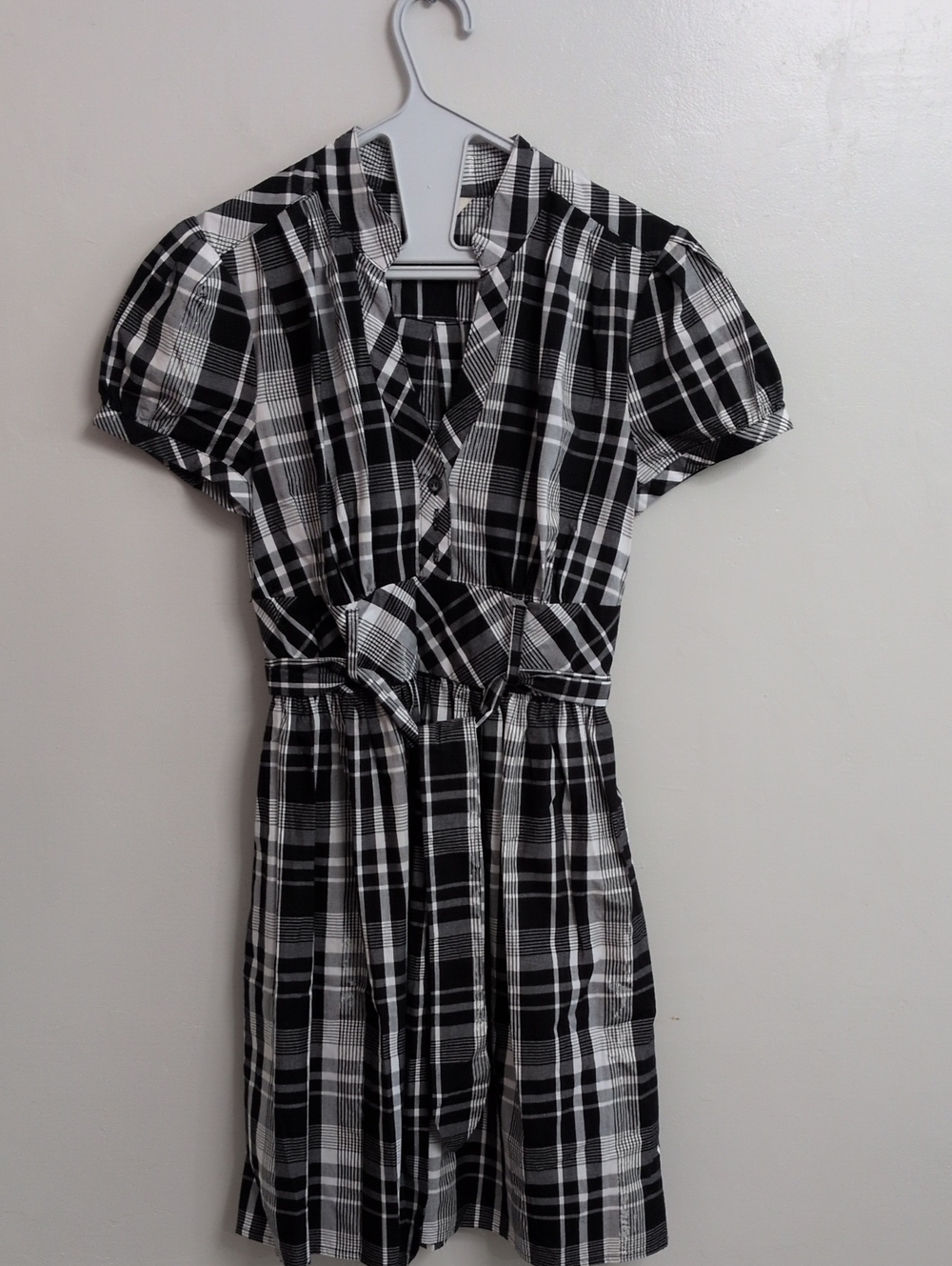 Speechless Black And White Plaid Dress